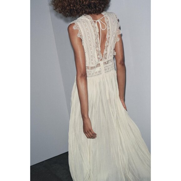 ZARA ZW COLLECTION STRAPPY LACE DRESS - Picture 2 of 8